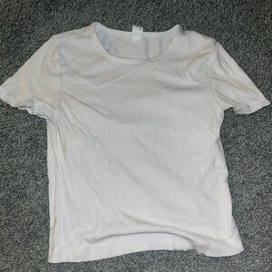 Yogalicious White and Grey Short Sleeve Tee Set